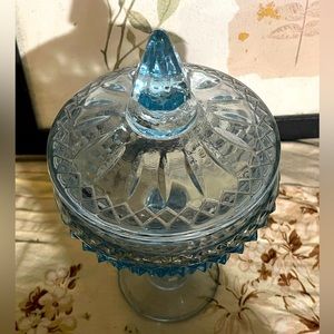 Indiana Glass Compote Pedestal Dish With Lids